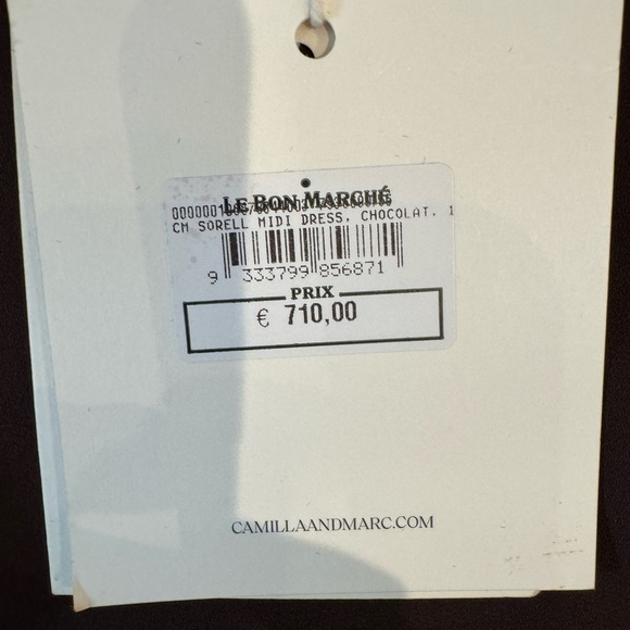 Camilla and Marc Sorrell Brown Satjn Midi Dress Size 6 - Picture 7 of 10